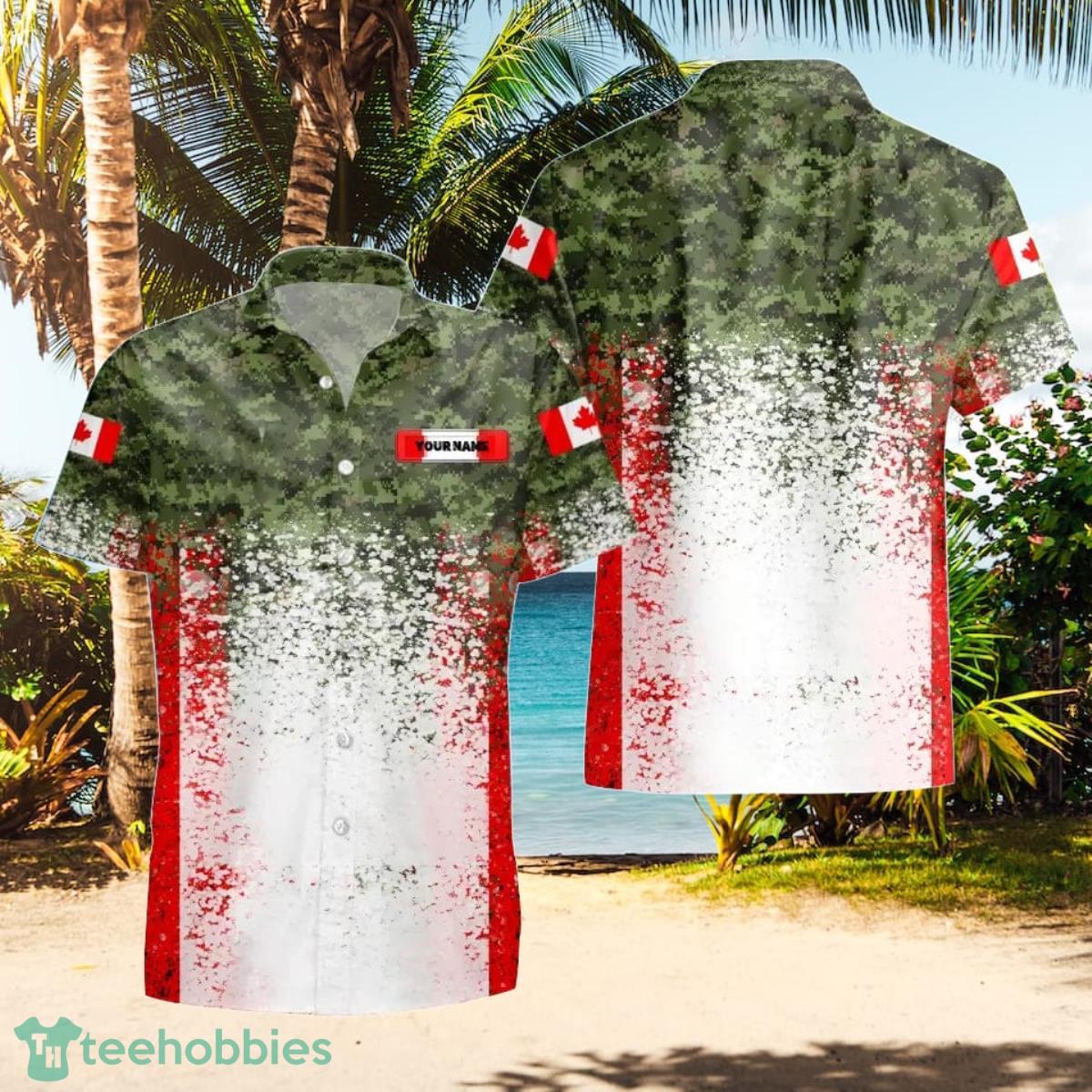 Canadian VeteranSoldier Custom Name Hawaii Shirt Style Gift For Friends Product Photo 1