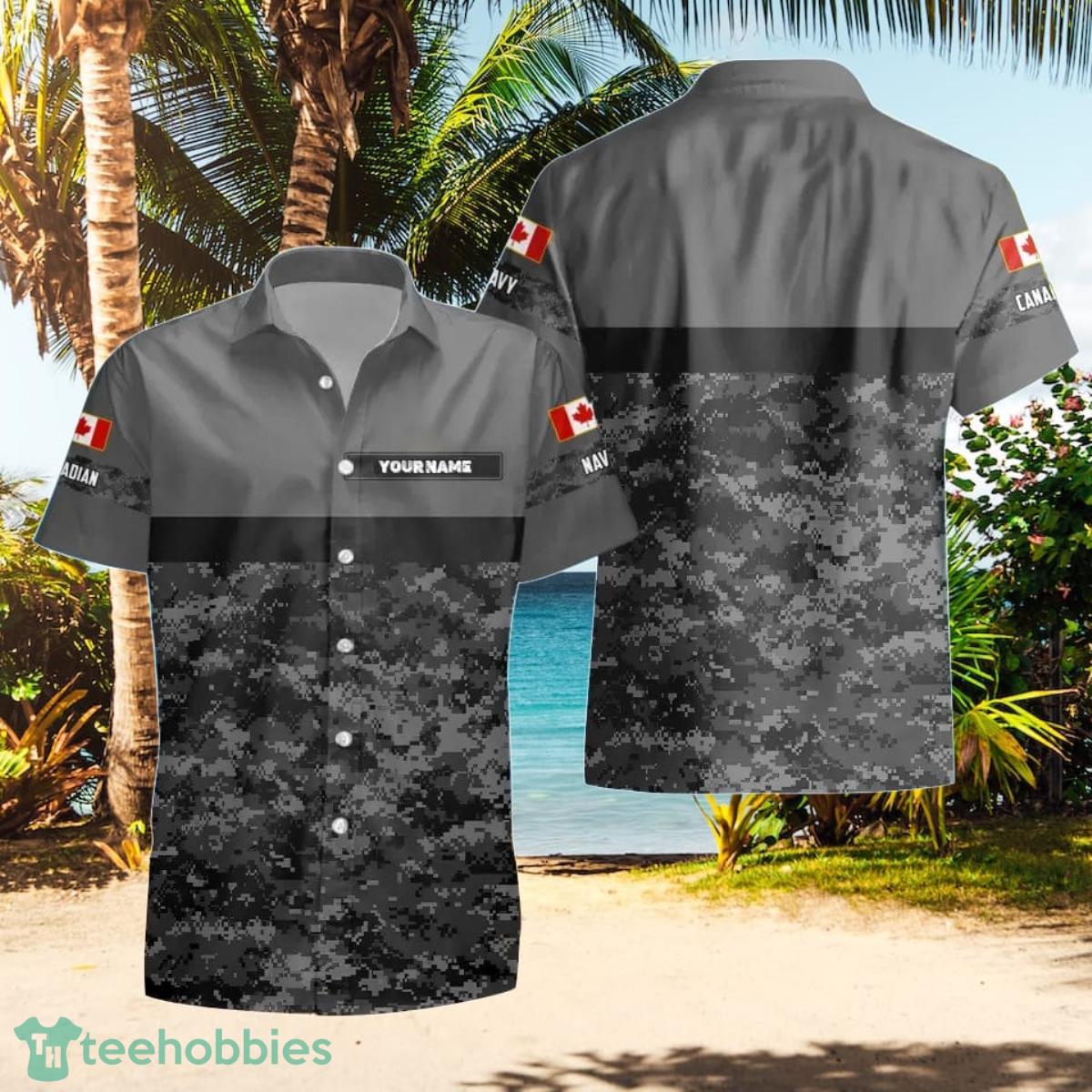 Canadian VeteranSoldier Custom Name Hawaii Shirt Style Gift For Loved Ones Product Photo 2