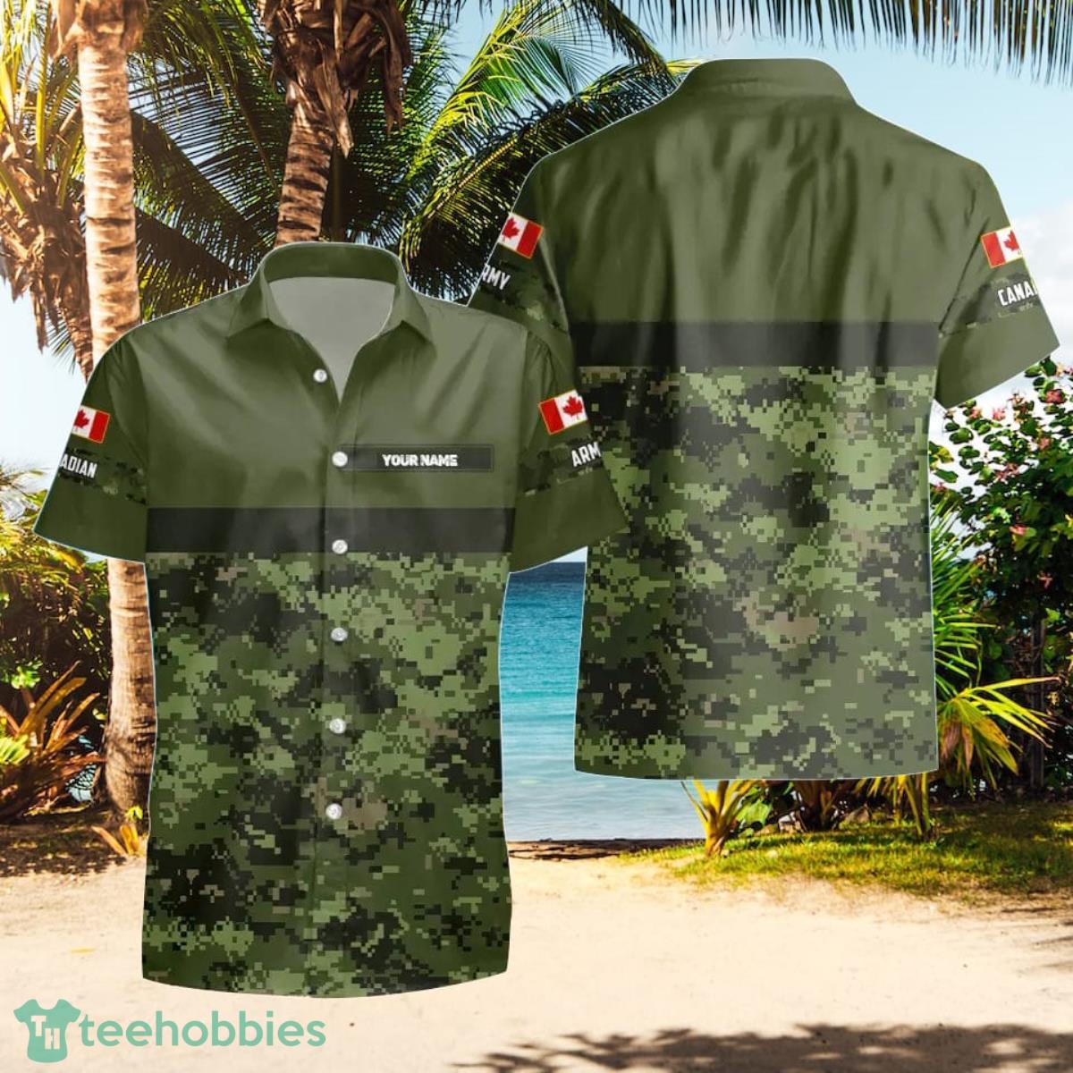 Canadian VeteranSoldier Custom Name Hawaii Shirt Style Gift For Loved Ones Product Photo 1