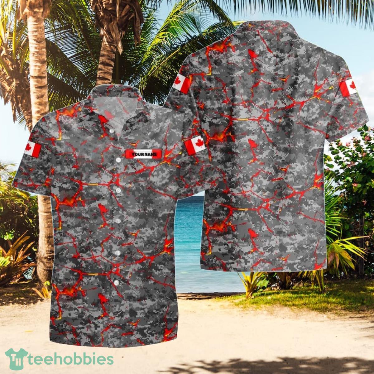 Canadian VeteranSoldier Custom Name Hawaii Shirt Style Gift For Men And Women Product Photo 2