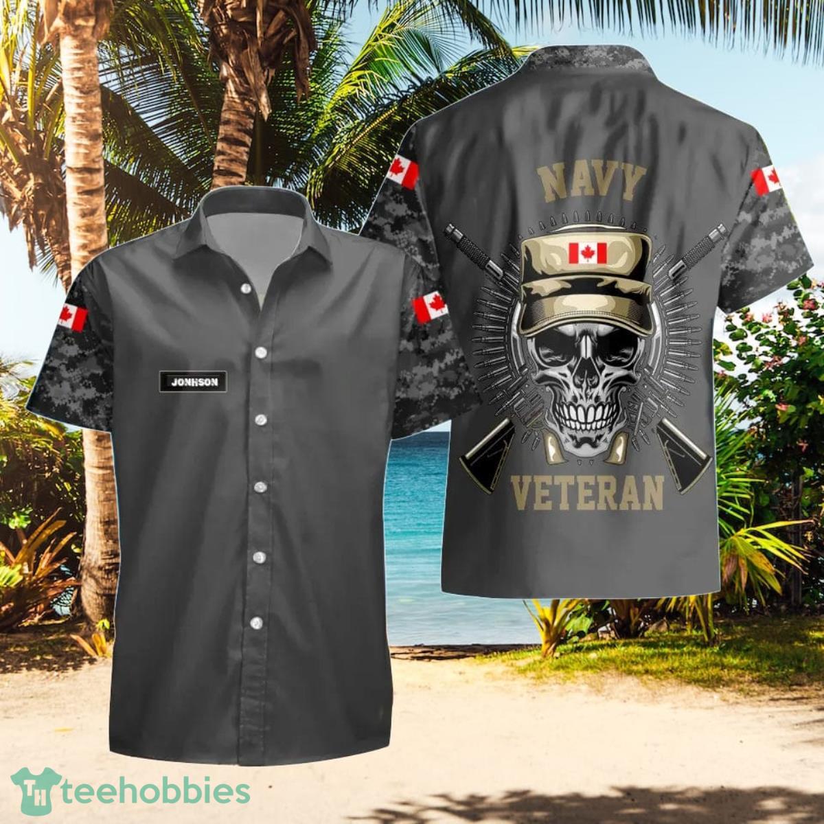 Canadian VeteranSoldier Custom Name Hawaii Shirt Unique Gift For Friends Product Photo 2