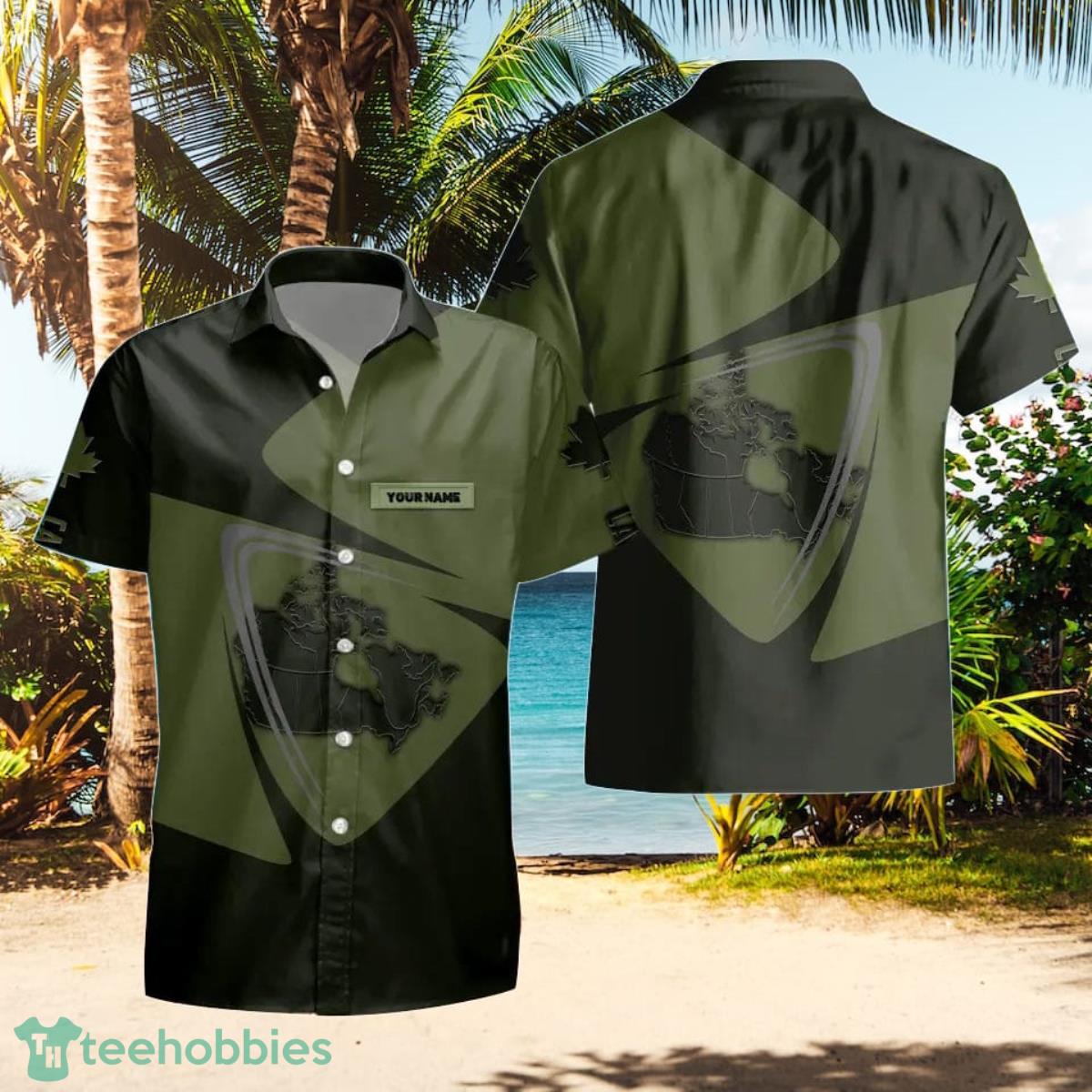 Canadian VeteranSoldier Custom Name Hawaii Shirt Unique Gift For Loved Ones Product Photo 1