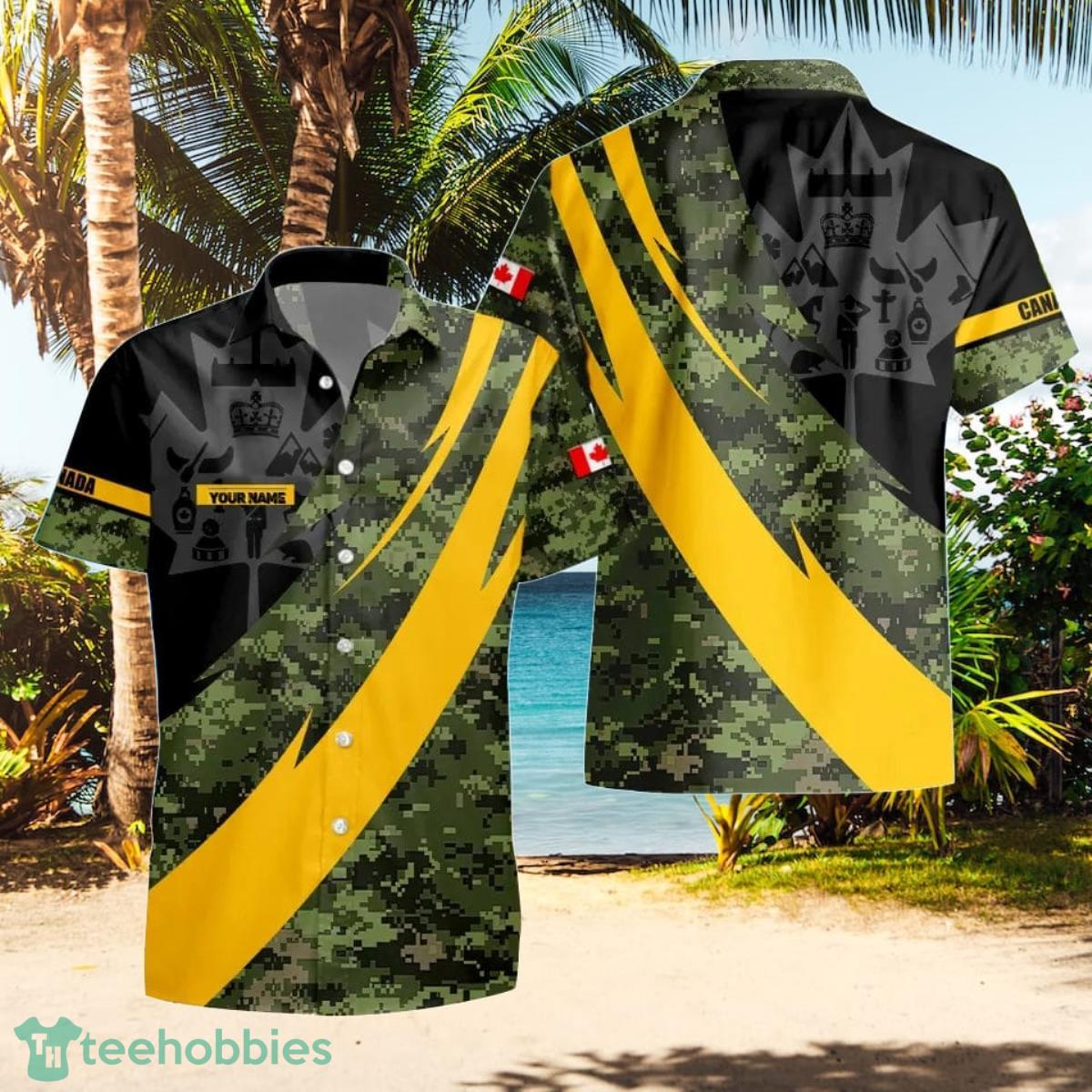 Canadian VeteranSoldier Custom Name Hawaii Shirt Unique Gift For Men And Women Product Photo 1