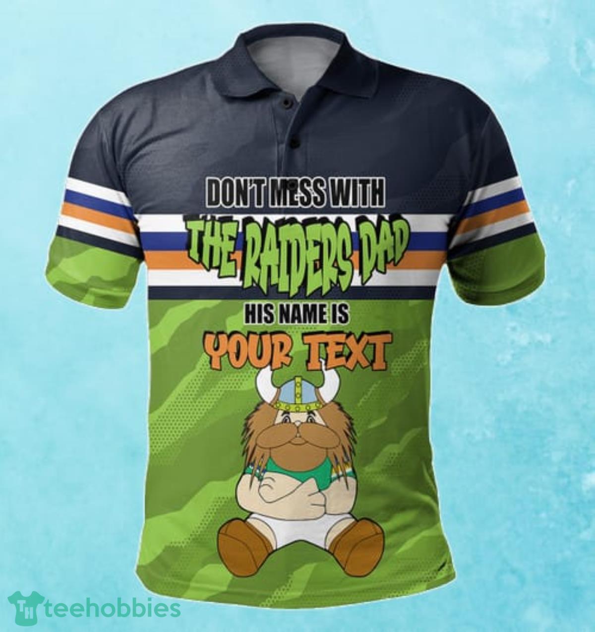 Canberra Raiders Custom Name Father’s Day NRL Custom Polo Shirt Best Gift For Fans Product Photo 1