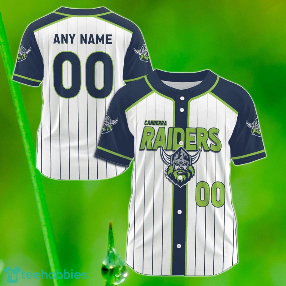 Canberra Raiders Custom Name & Number NRL Baseball Jersey