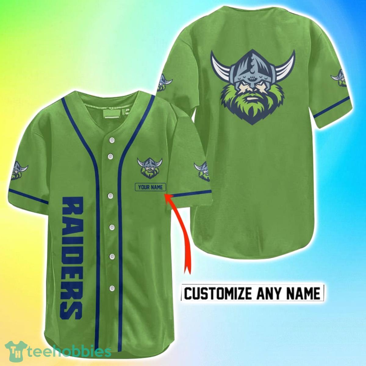 Canberra Raiders NRL Custom Name Baseball Jersey Best Gift For Men And Women Fans Product Photo 1