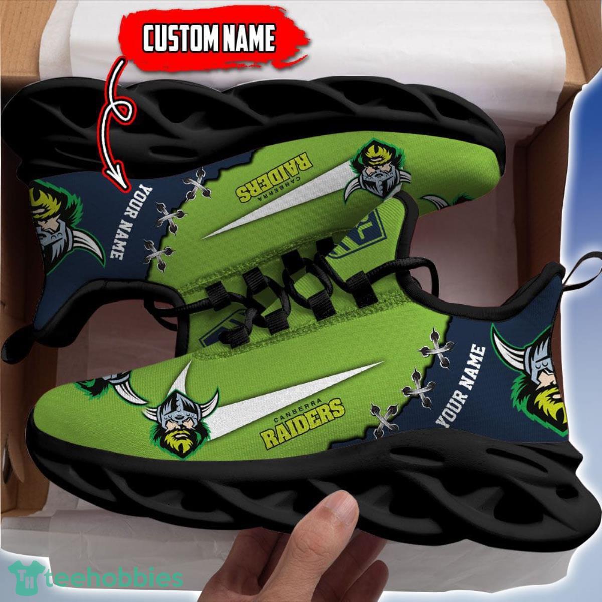 Canberra Raiders Personalized Name NRL Premium Luxury Max Soul Shoes Best Gift For Fans Product Photo 2