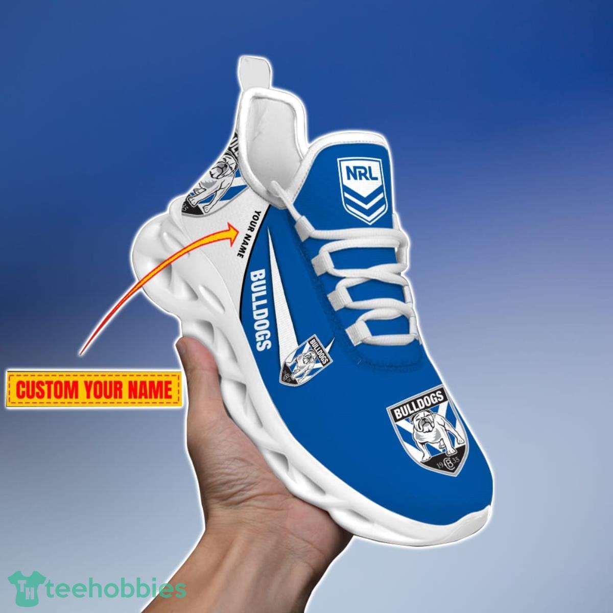Canterbury-Bankstown Bulldogs Personalized Name NRL Max Soul Shoes Gift Fans Product Photo 2