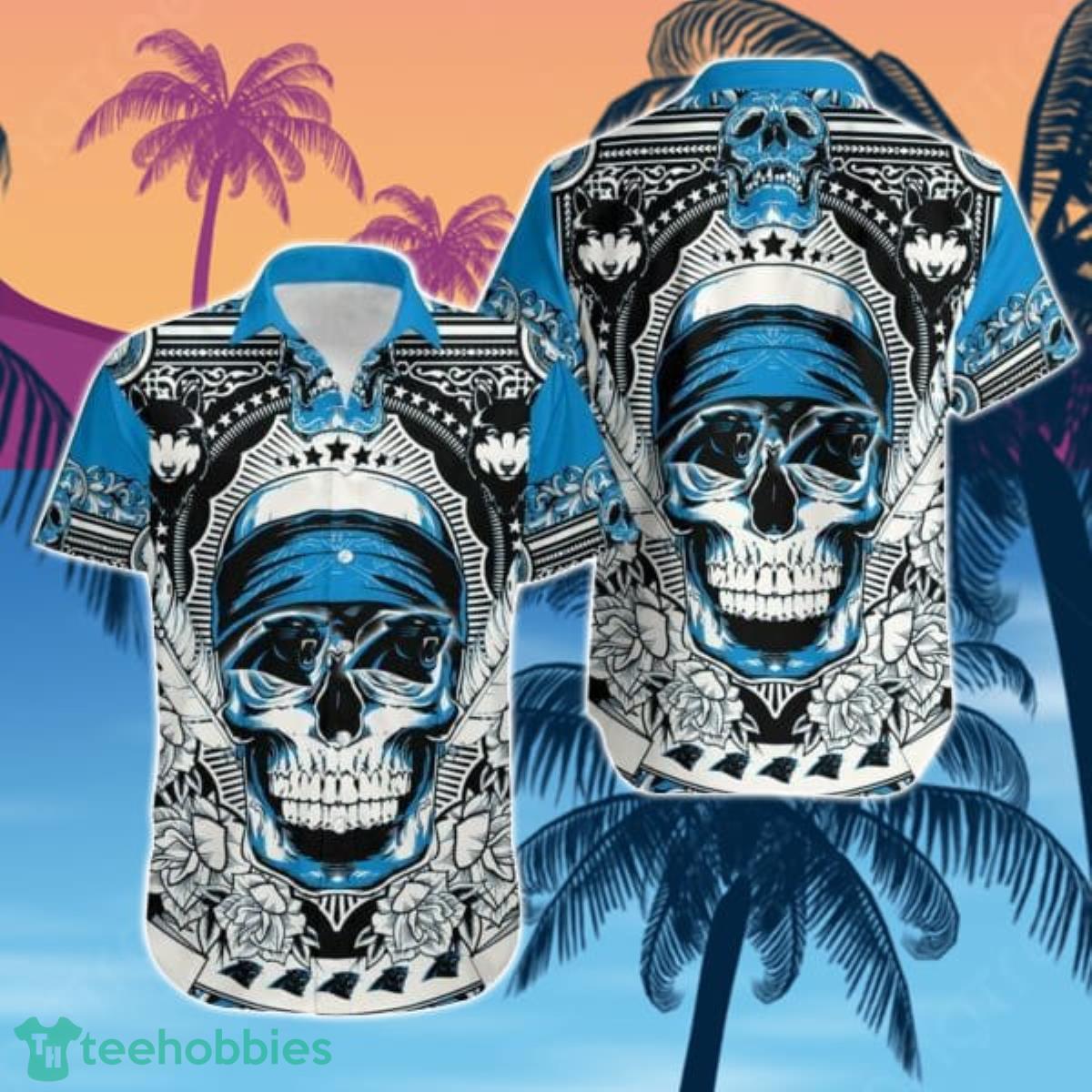 Carolina Panthers Skull Nfl Hawaiian Shirt For Fans