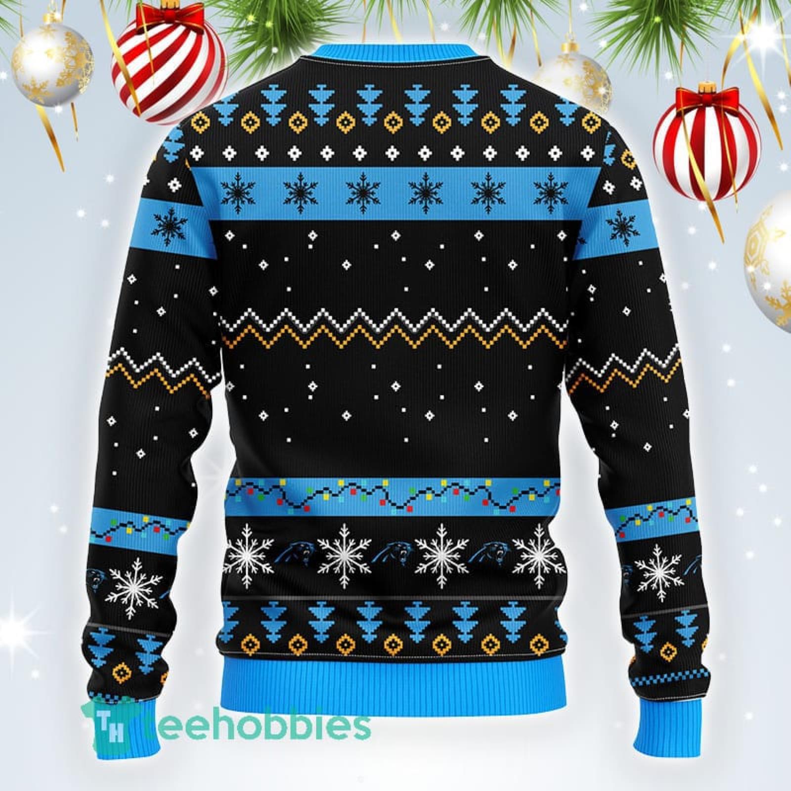 Carolina Panthers Santa Ugly Christmas Sweater 3D Gift For Fans