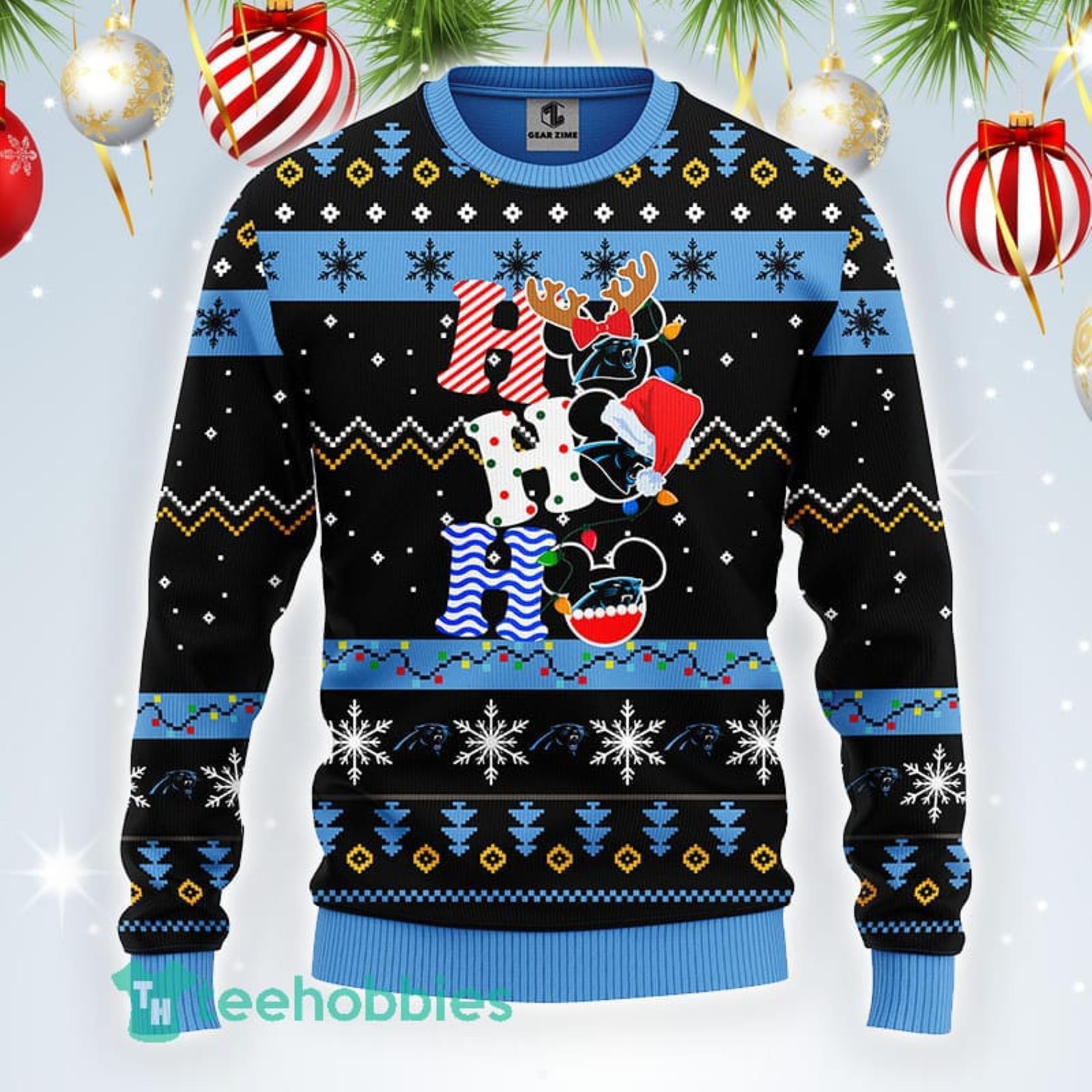 NFL Carolina Panthers Logo Ideas Ugly Christmas Sweater For Men