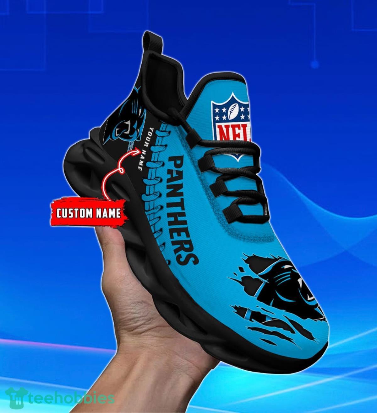 Carolina Panthers Personalized NFL Max Soul Shoes Best Gift For