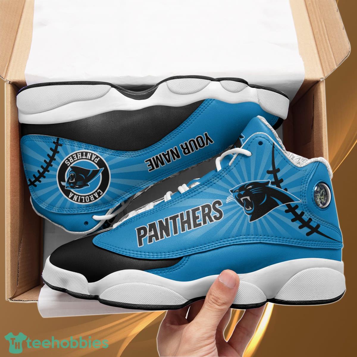 Carolina Panthers Personalzied Name Air Jordan 13 Shoes Best Gift Fans