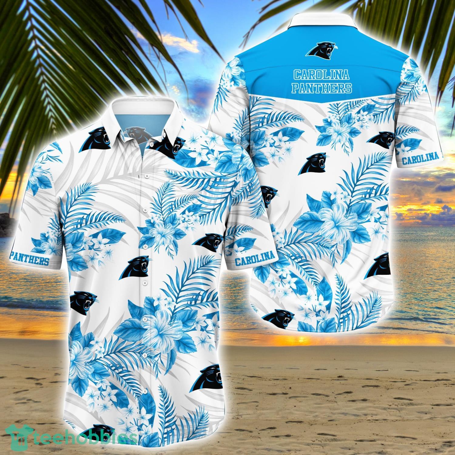 Carolina panthers Summer Short Sleeve Hawaiian Beach Shirt