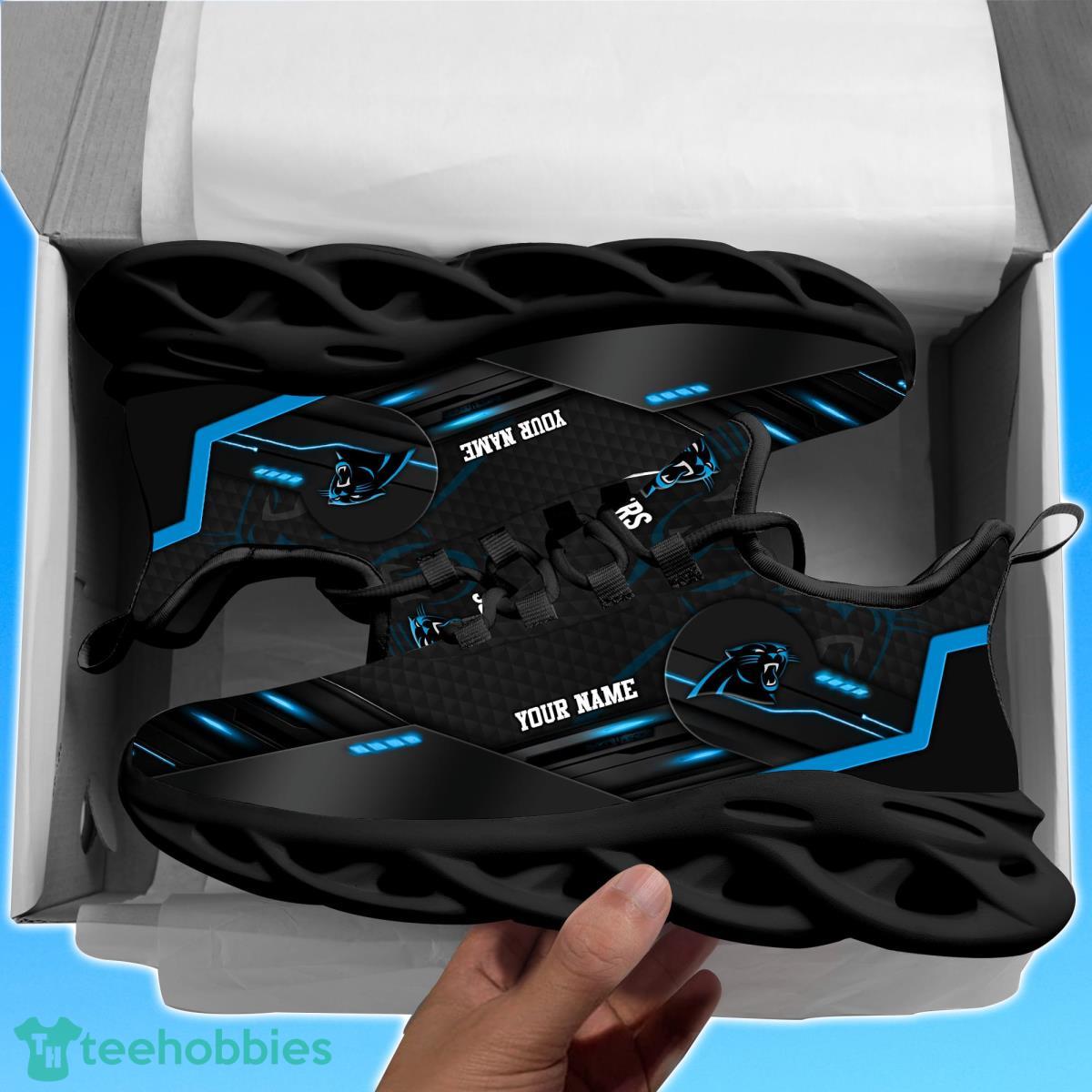 Carolina PanthersPersonalized NFL Sport Black Max Soul Shoes Best Gift For Men And Women Fans Product Photo 2