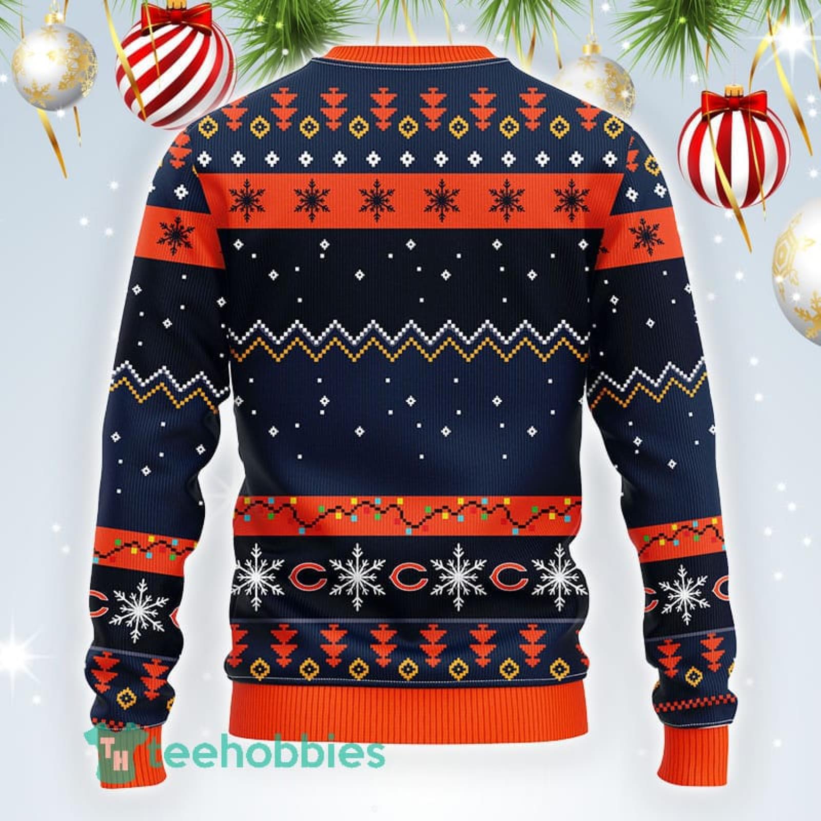 Christmas Gift Chicago Bears Christmas Snowflakes Pattern 3D Ugly Christmas  Sweater For Men And Women