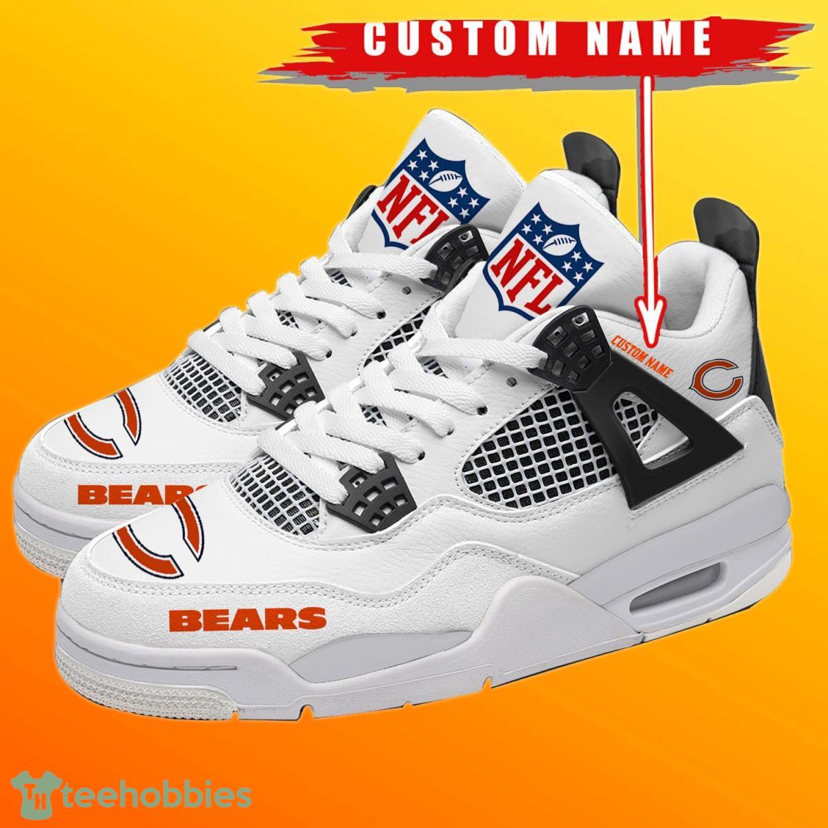 Chicago Bears Personalized Name NFL Air Jordan 4 Trending Sneaker Style Gift For Fans Product Photo 1