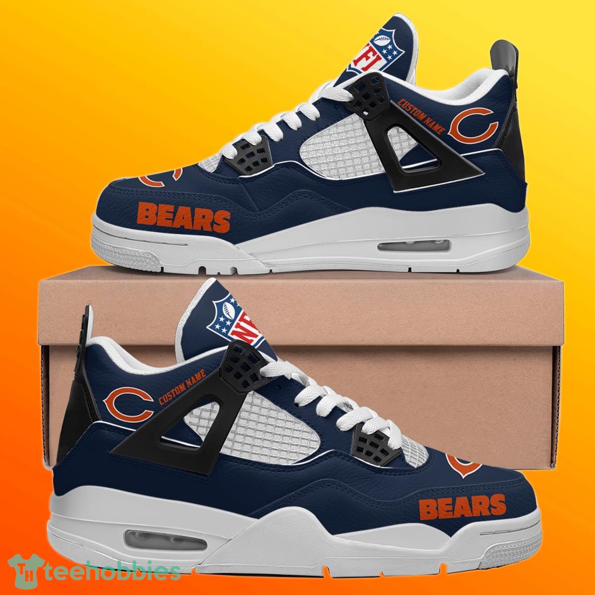 Chicago Bears Personalized Name NFL Air Jordan 4 Trending Sneaker Unique Gift For Fans Product Photo 2