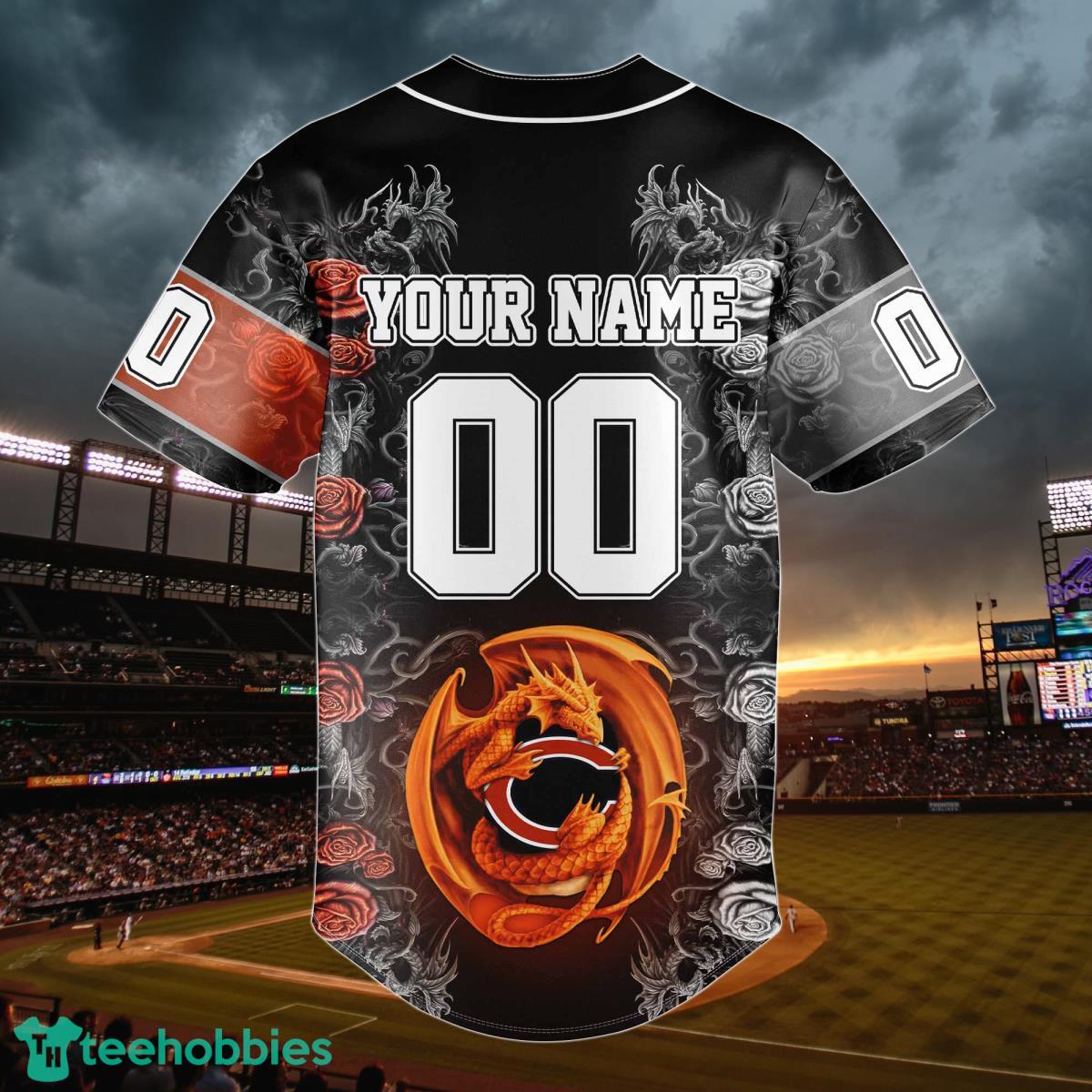 Chicago Bears NFL Custom Name Baseball Jersey Shirt Halloween