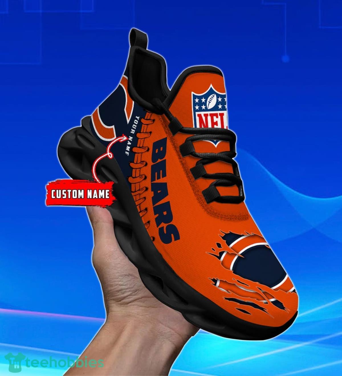 Chicago Bears Personalized Name NFL Max Soul Shoes Men And Women