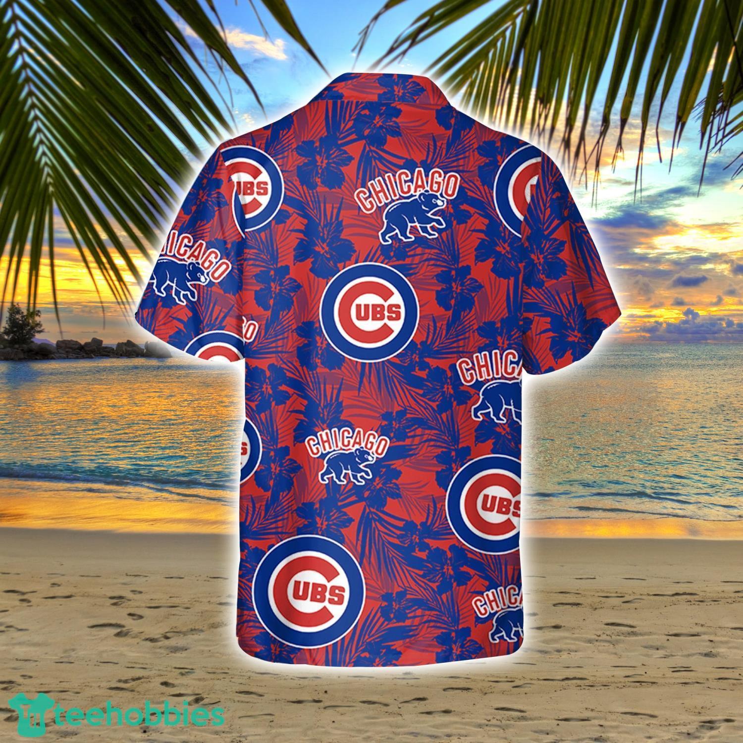 Chicago Cubs Short Sleeve Button Up Tropical Aloha Hawaiian Shirts