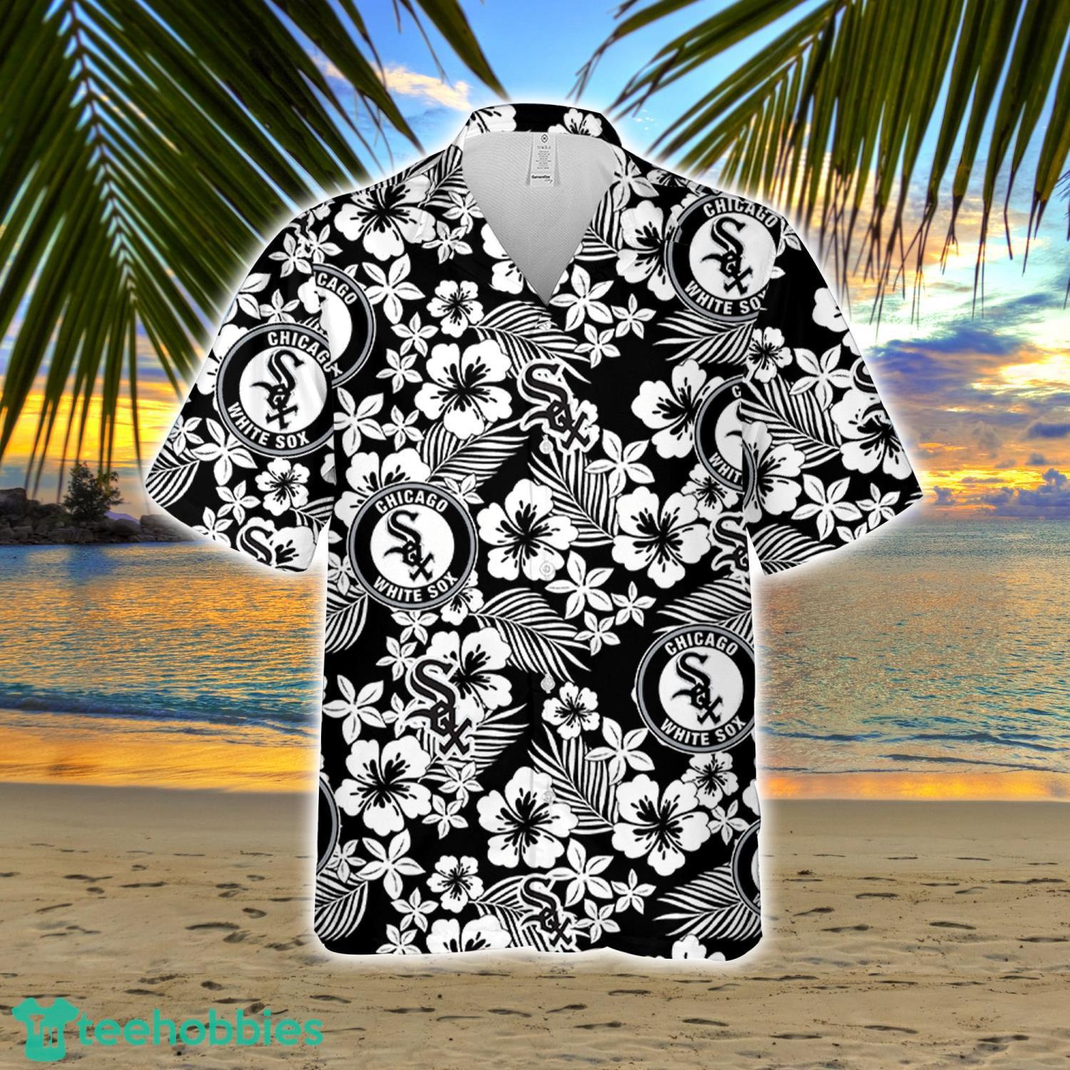 Chicago White Sox Green Leaf Hibiscus Flower Pattern Hawaiian Shirt And  Shorts Gift For Summer