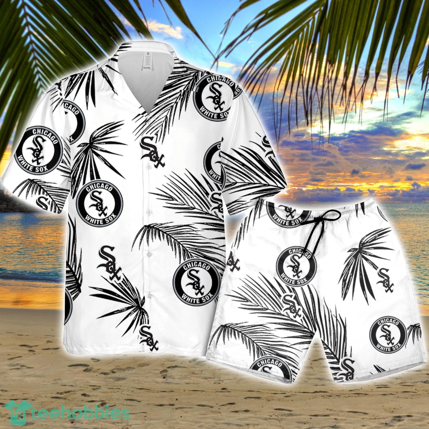 Chicago White Sox Palm Leaves Pattern Tropical Hawaiian Shirt And Shorts  Summer Gift For Fans