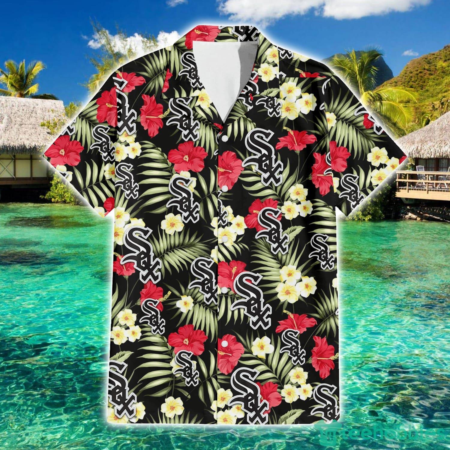 Chicago White Sox Hibiscus Flower Pattern Hawaiian Shirt And Shorts Summer  Gift For White Sox Fans