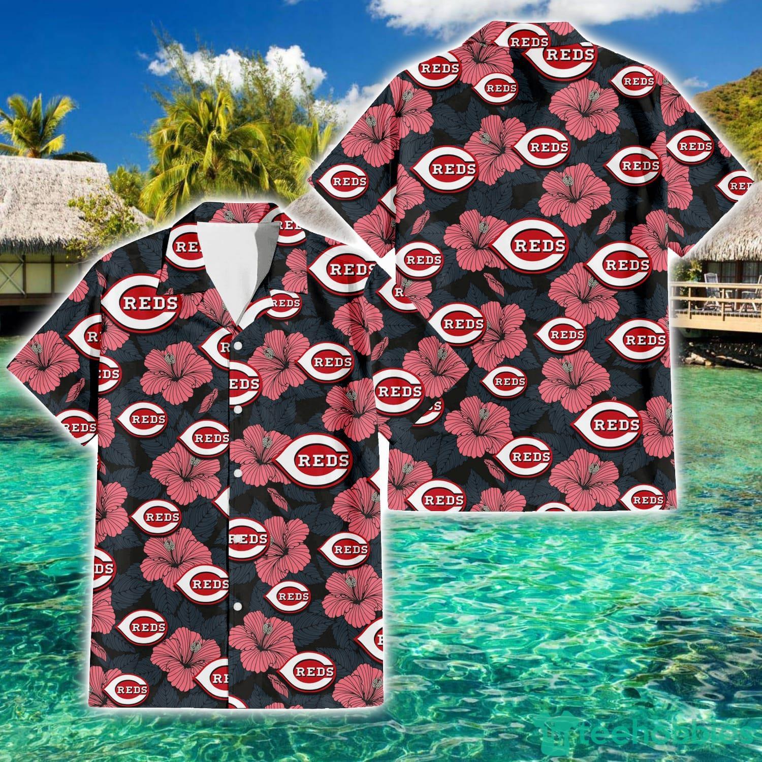 Cincinnati Reds Island Pattern Tree Hawaiian Shirt For Fans