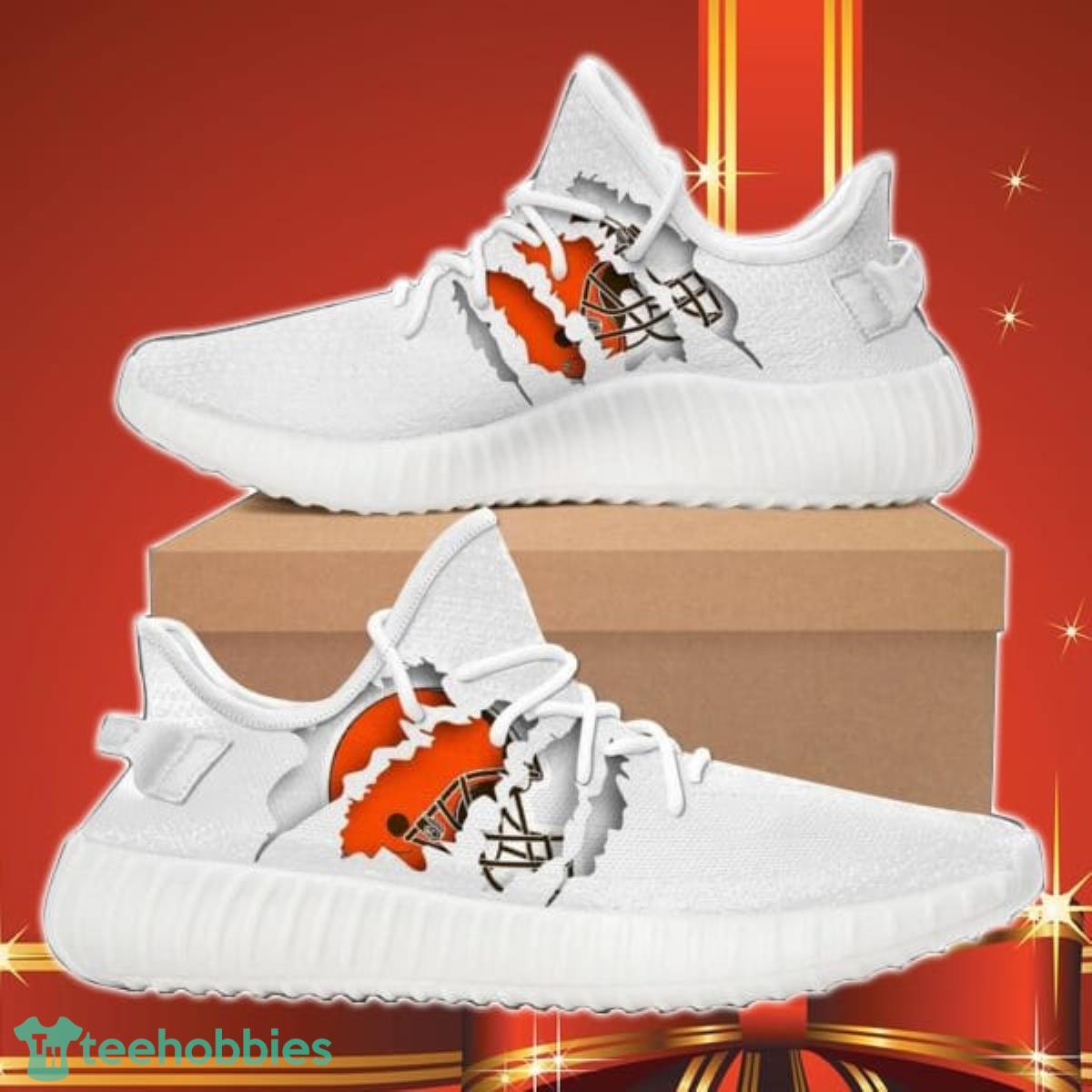 Cleveland Browns NFL Football Sport Teams Shoes Yeezy Sneaker Impressive Gift Men And Women Product Photo 1