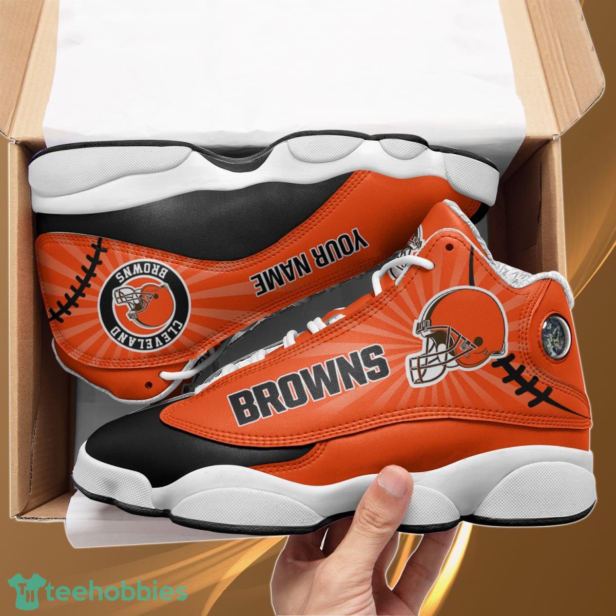Cleveland Browns Personalzied Name Air Jordan 13 Shoes Best Gift Fans Product Photo 2