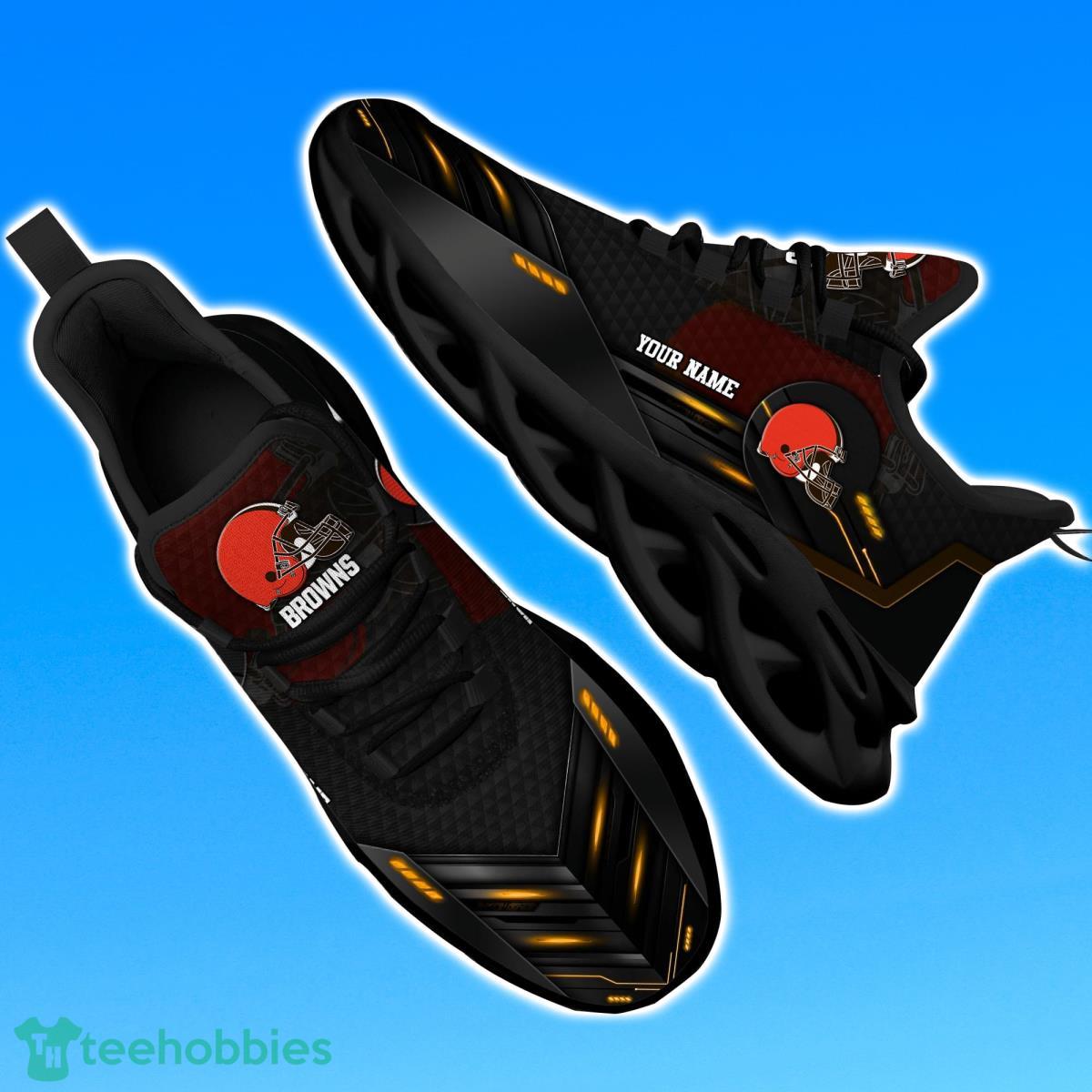 Cleveland BrownsPersonalized NFL Sport Black Max Soul Shoes Best Gift For Men And Women Fans Product Photo 1