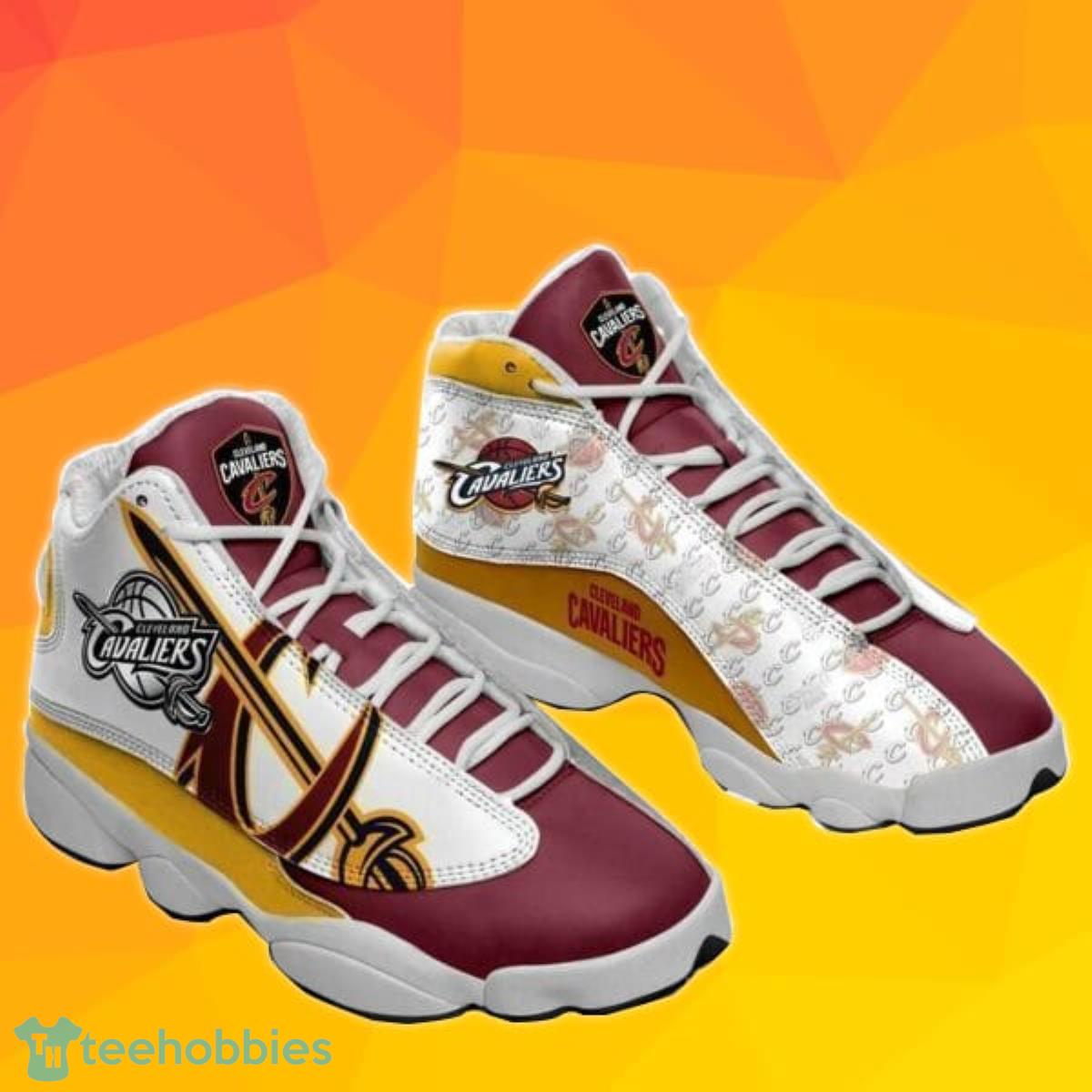 Cleveland Cavaliers Team NBA Football Big Logo Gift For Lover Men And Women Air Jordan 13 Product Photo 1