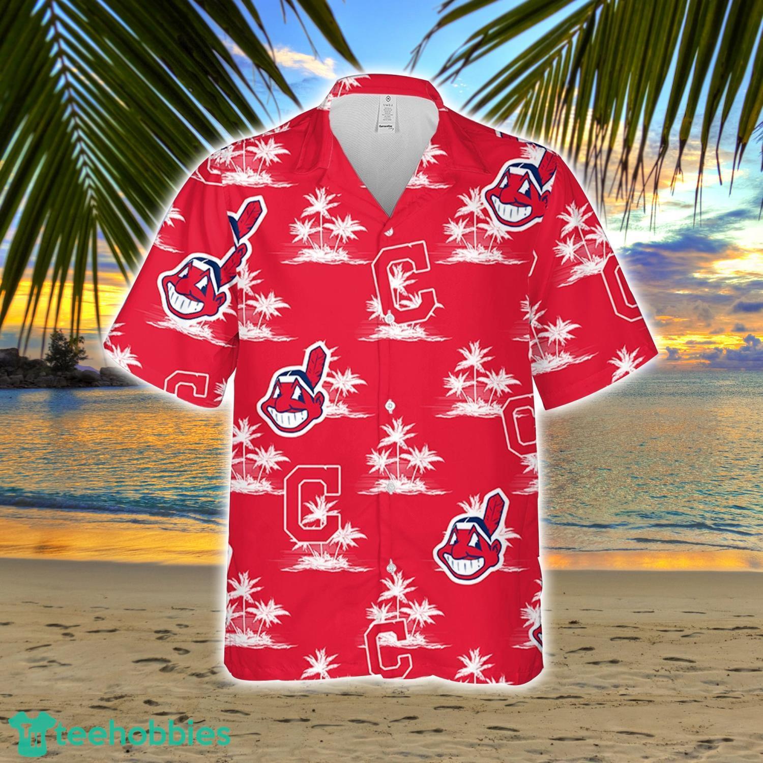 Cleveland Indians Baseball Coconut Island Pattern Hawaiian Shirt And Shorts Summer Gift Product Photo 2