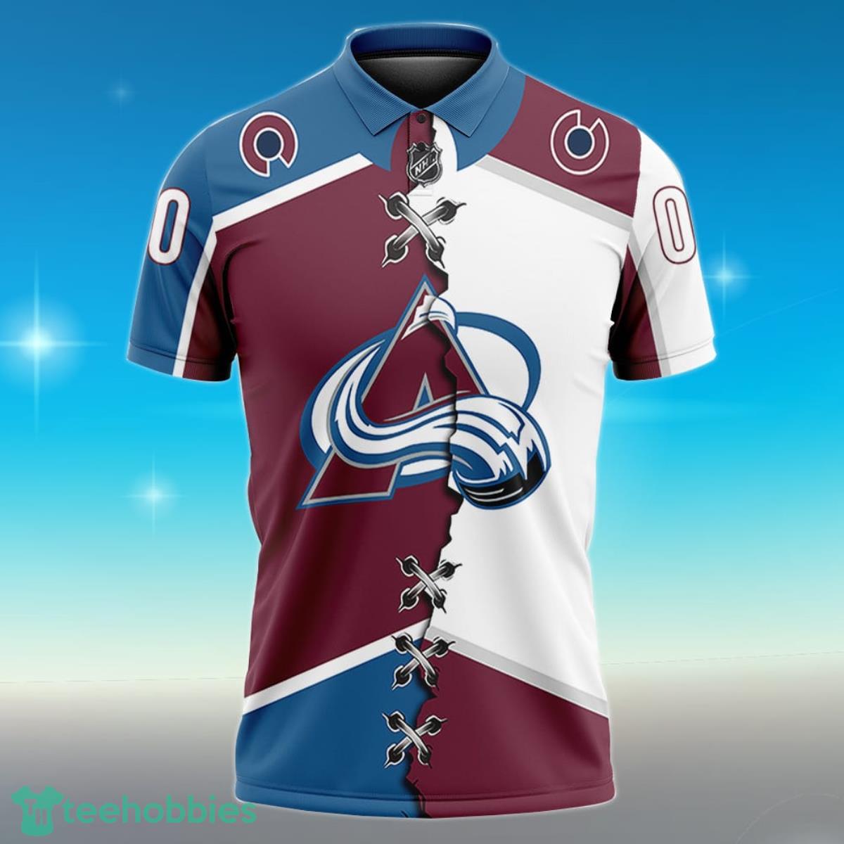 Colorado Avalanche Personalized Name NHL Mix Jersey Polo Shirt Best Gift For Fans Product Photo 2
