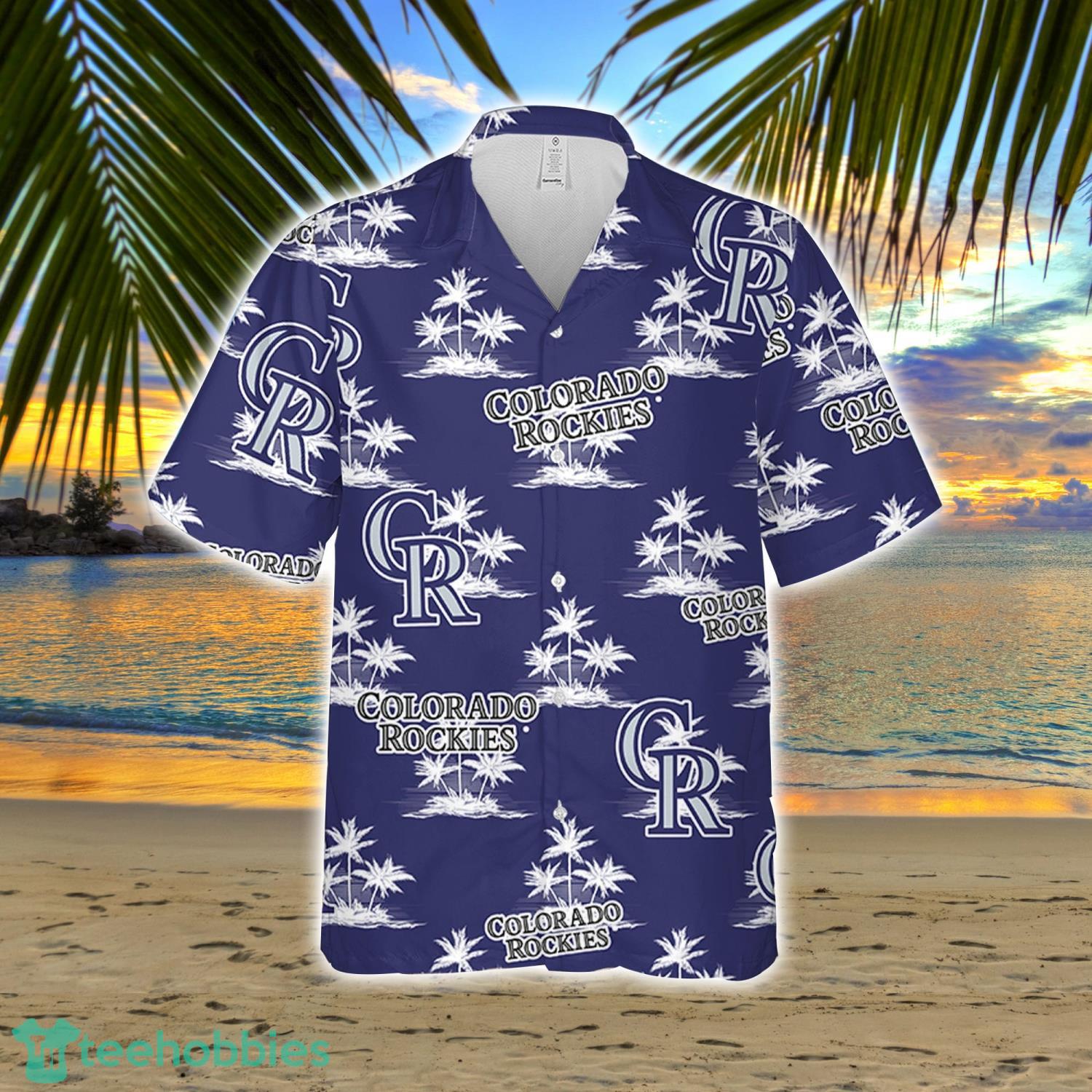 Colorado Rockie Baseball Coconut Island Pattern Hawaiian Shirt And Shorts Summer Gift Product Photo 2