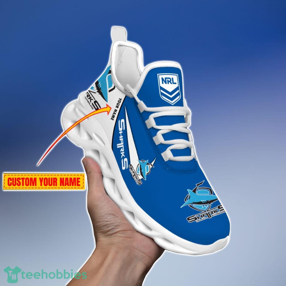 Cronulla-Sutherland Sharks Personalized Name NRL Max Soul Shoes Gift Fans Product Photo 2