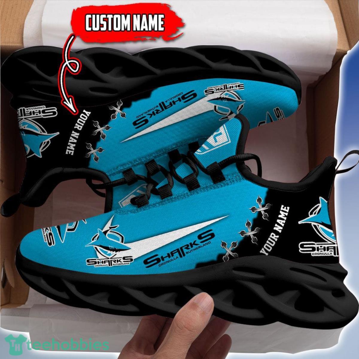 Cronulla Sutherland Sharks Personalized Name NRL Premium Luxury Max Soul Shoes Best Gift For Fans Product Photo 2