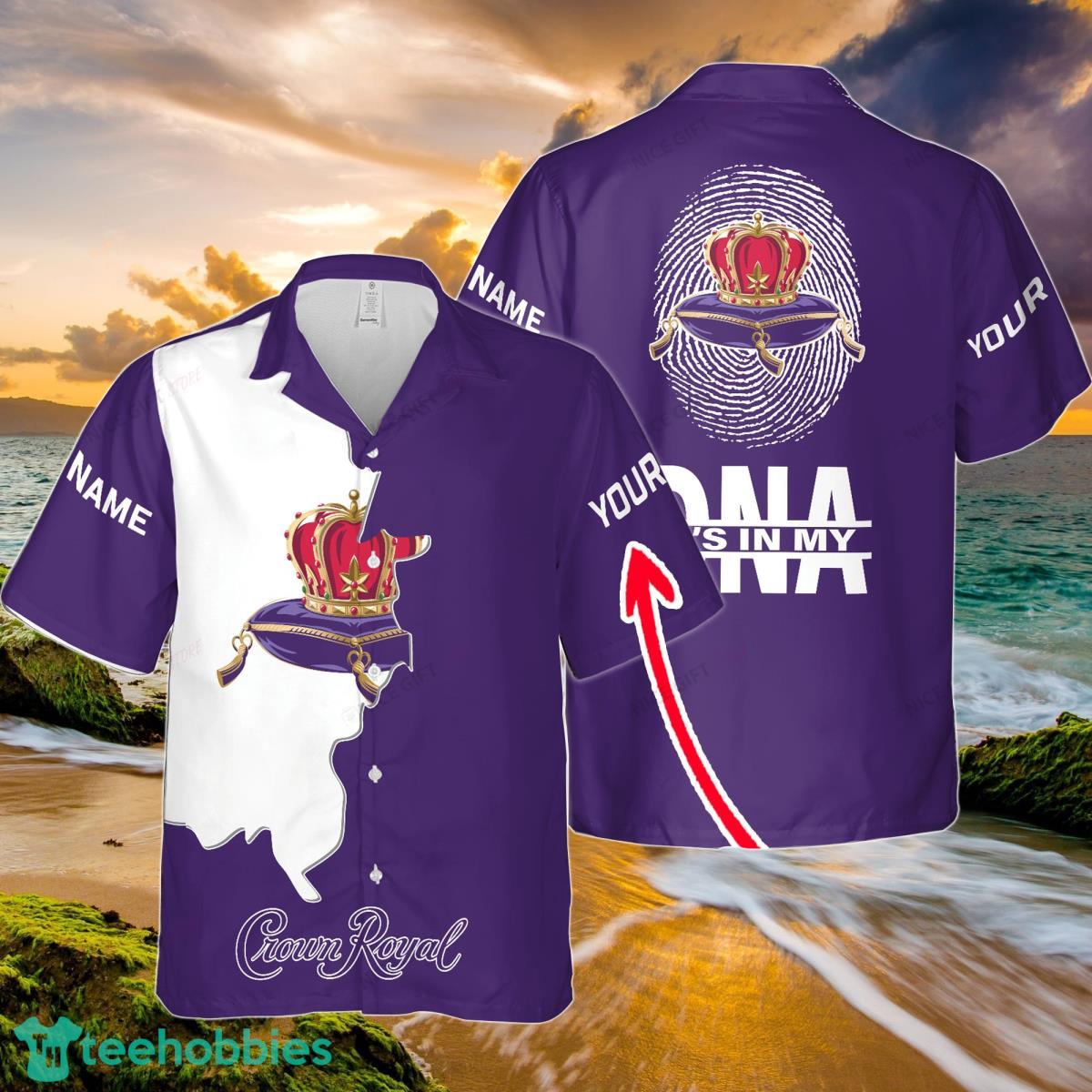 Crown Royal Custom Name It’s In My DNA Hawaiian Shirt Trendy Summer Gift For Beach Lovers Product Photo 1