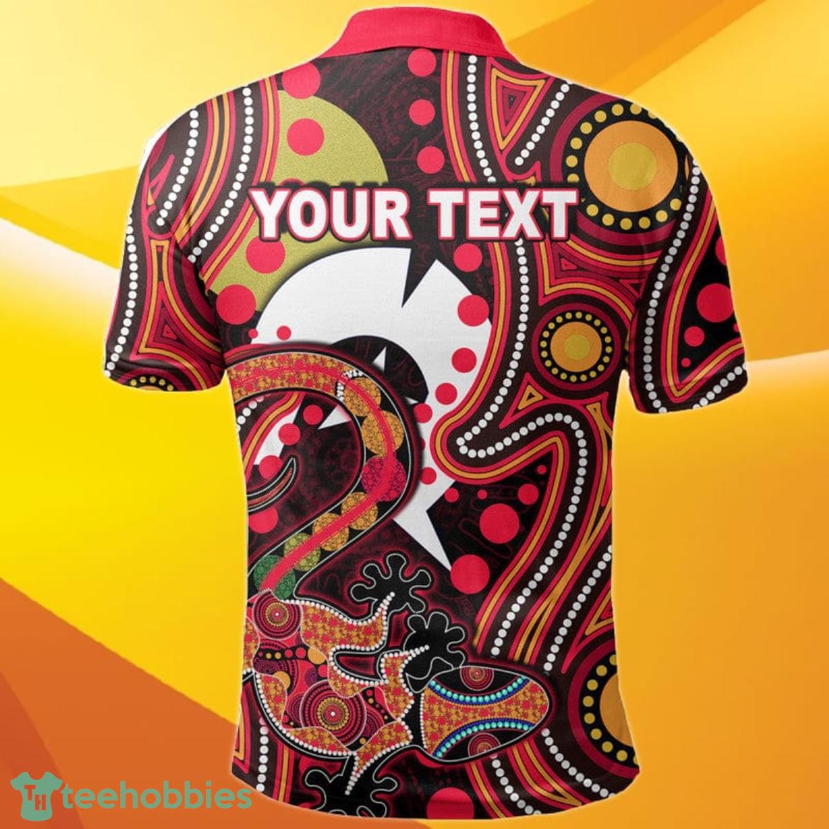 Custom NAIDOC Aboriginal Lizard Polo Shirt Red Style Best Gift Product Photo 2