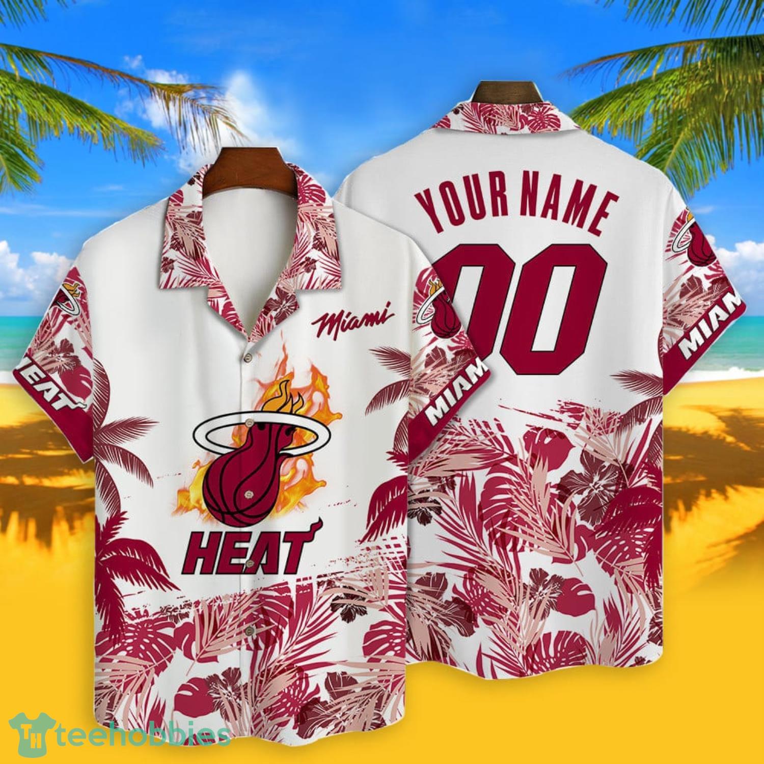 Custom Name And Number Miami Heat NBA Champions Short Sleeve 3D