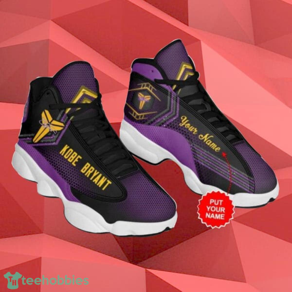 Custom name Kobe Bryant Los Angeles Lakers Football NBA Big Logo Air Jordan 13 Best Gift Men And Women Product Photo 1