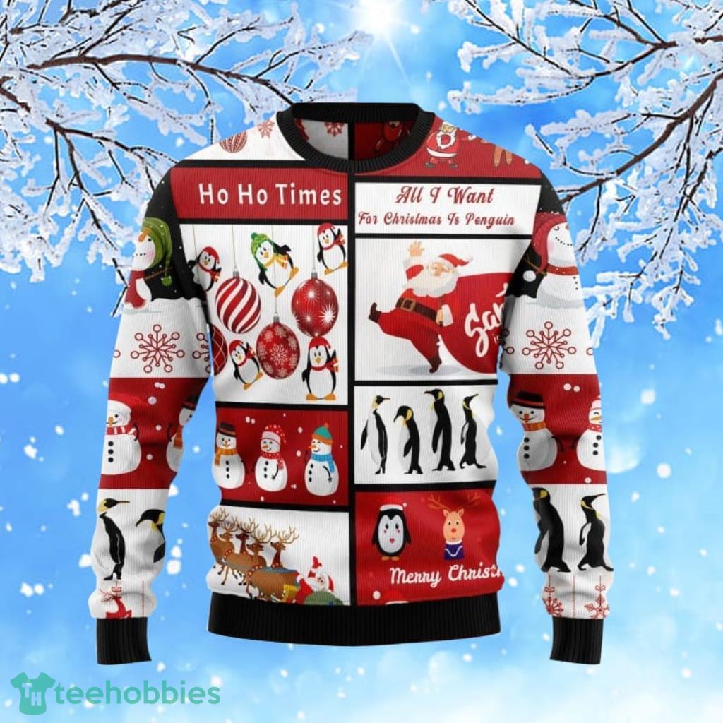 Mens penguin christmas outlet sweater