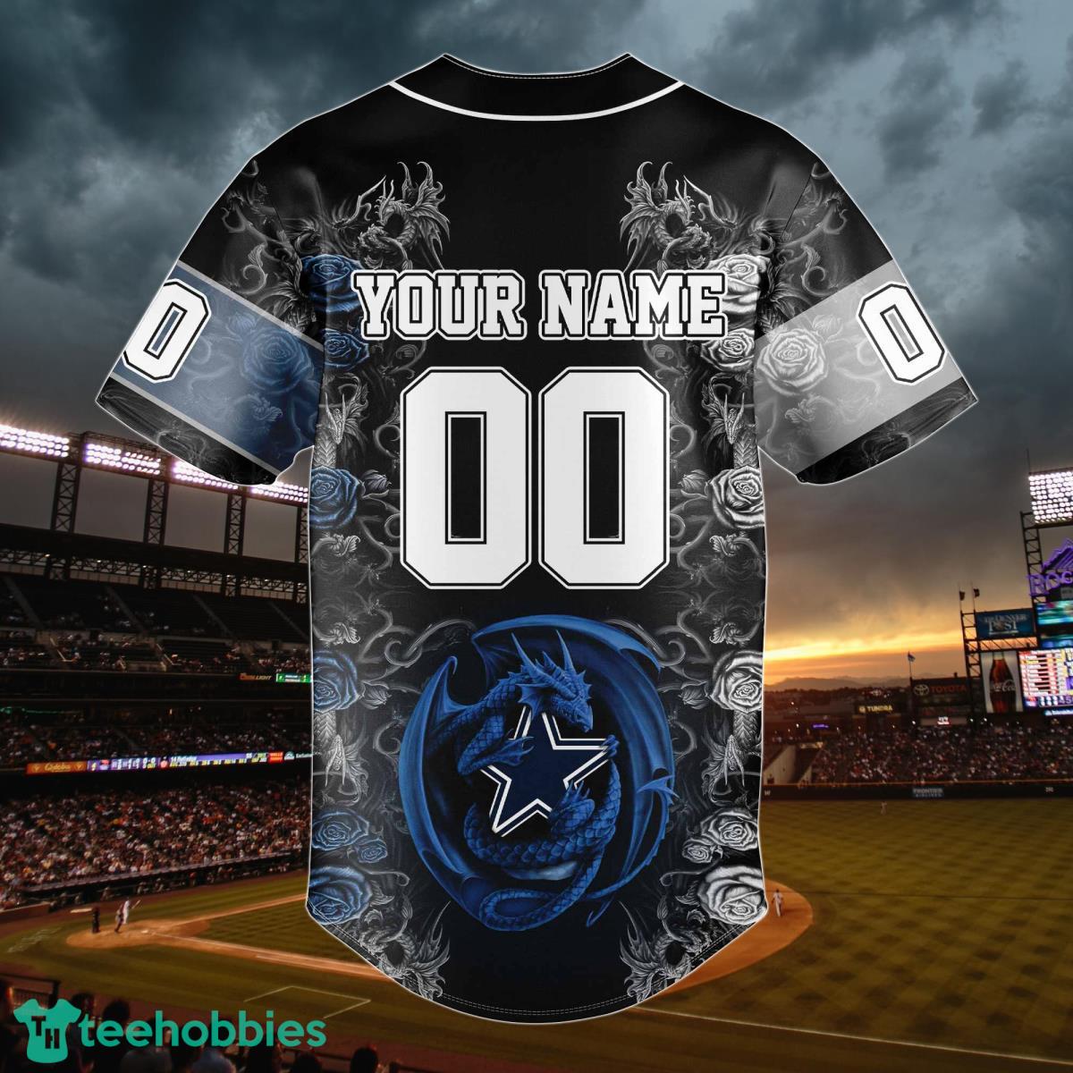 Dallas Cowboys Baseball Jersey NFL Fan Gifts Custom Name and