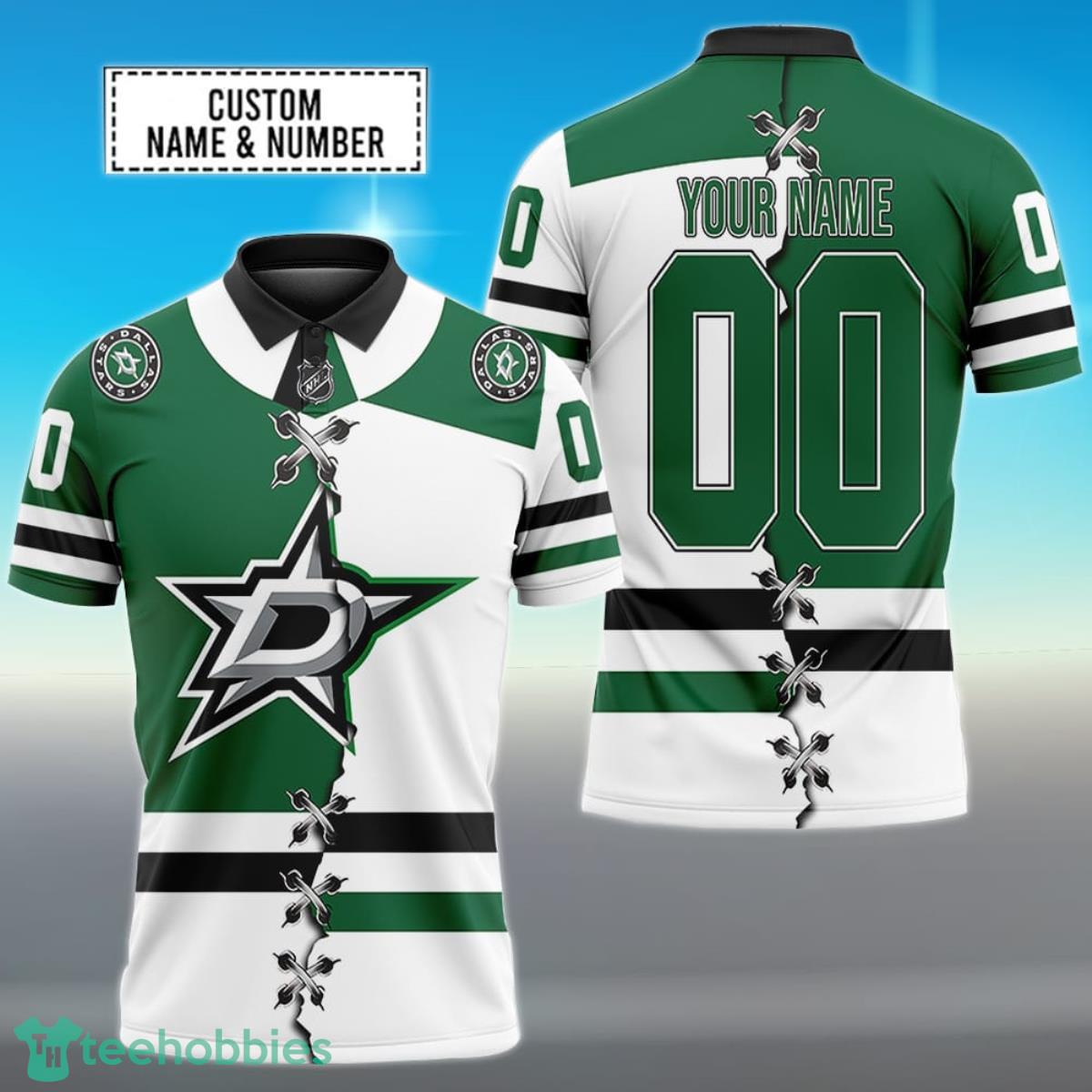 Dallas Stars Personalized Name NHL Mix Jersey Polo Shirt Best Gift For Fans Product Photo 1
