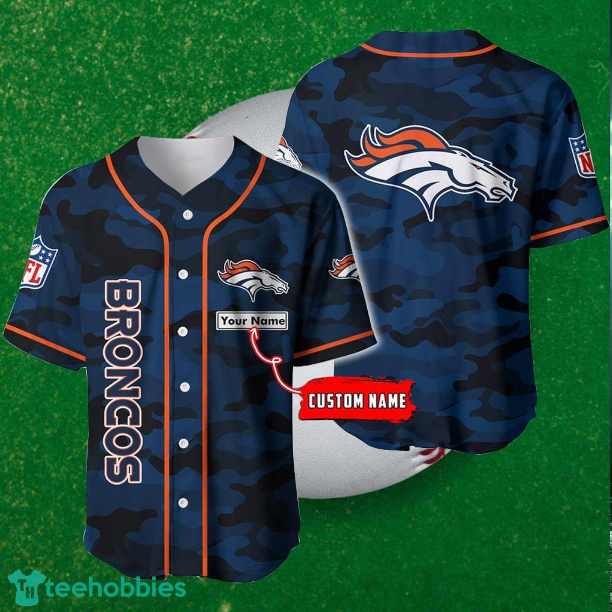 Denver Broncos NFL Custom Name Baseball Jersey Shirt Gift For Men And Women  Fans - Freedomdesign