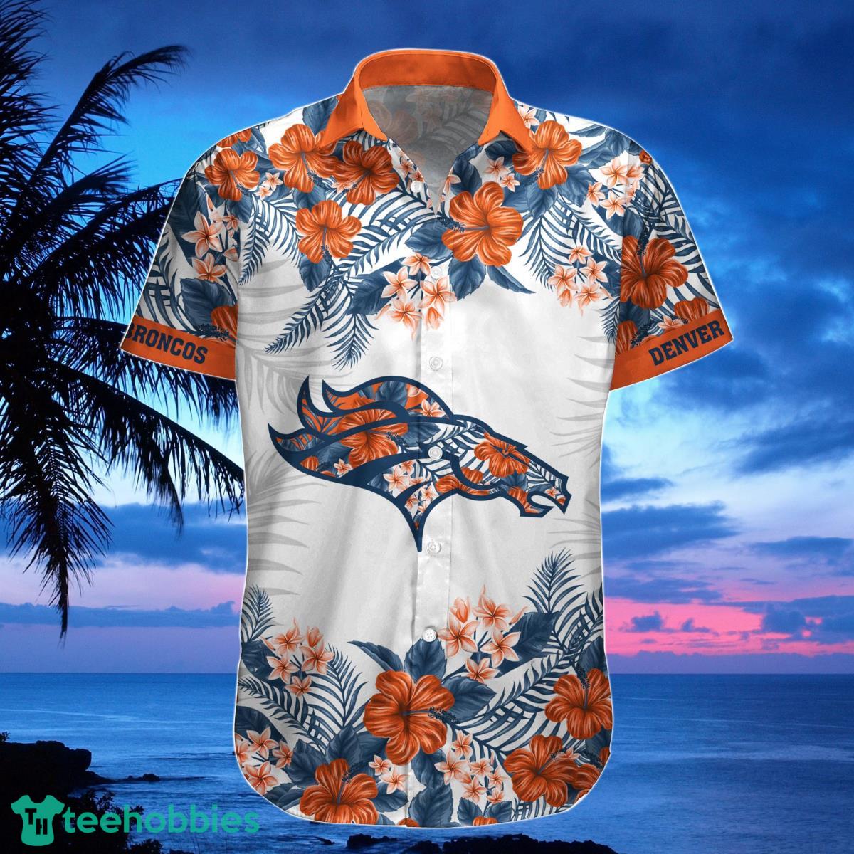 Denver Broncos-Hawaiian Shirt, Shorts, Combo Hawaiian Shirt And Shorts Best Gift For Men And Women Fans Product Photo 2