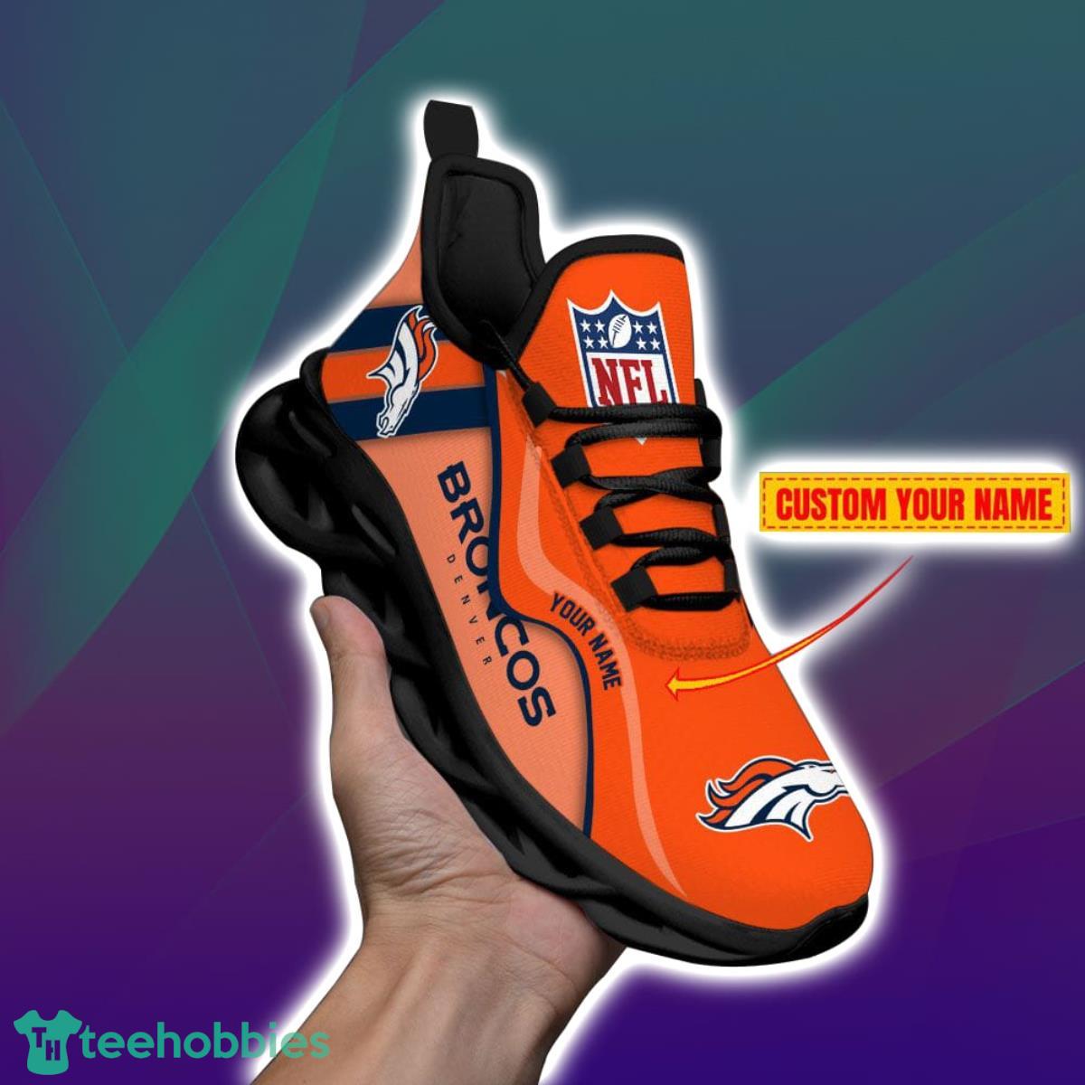 Denver Broncos-NFL Custom Name Max Soul Shoes Impressive Gift For Men And Women Fans Product Photo 1