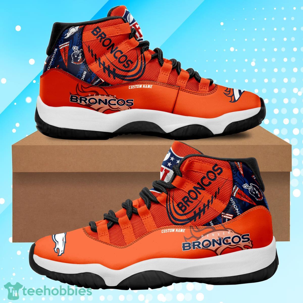 Custom Name Denver Broncos New Logo Air Cushion Sports Shoes Men Women -  Banantees