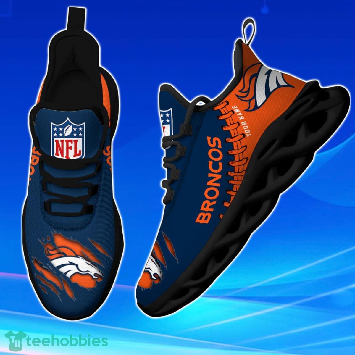 Denver Broncos Personalized Name NFL Max Soul Shoes Men And Women For Fans